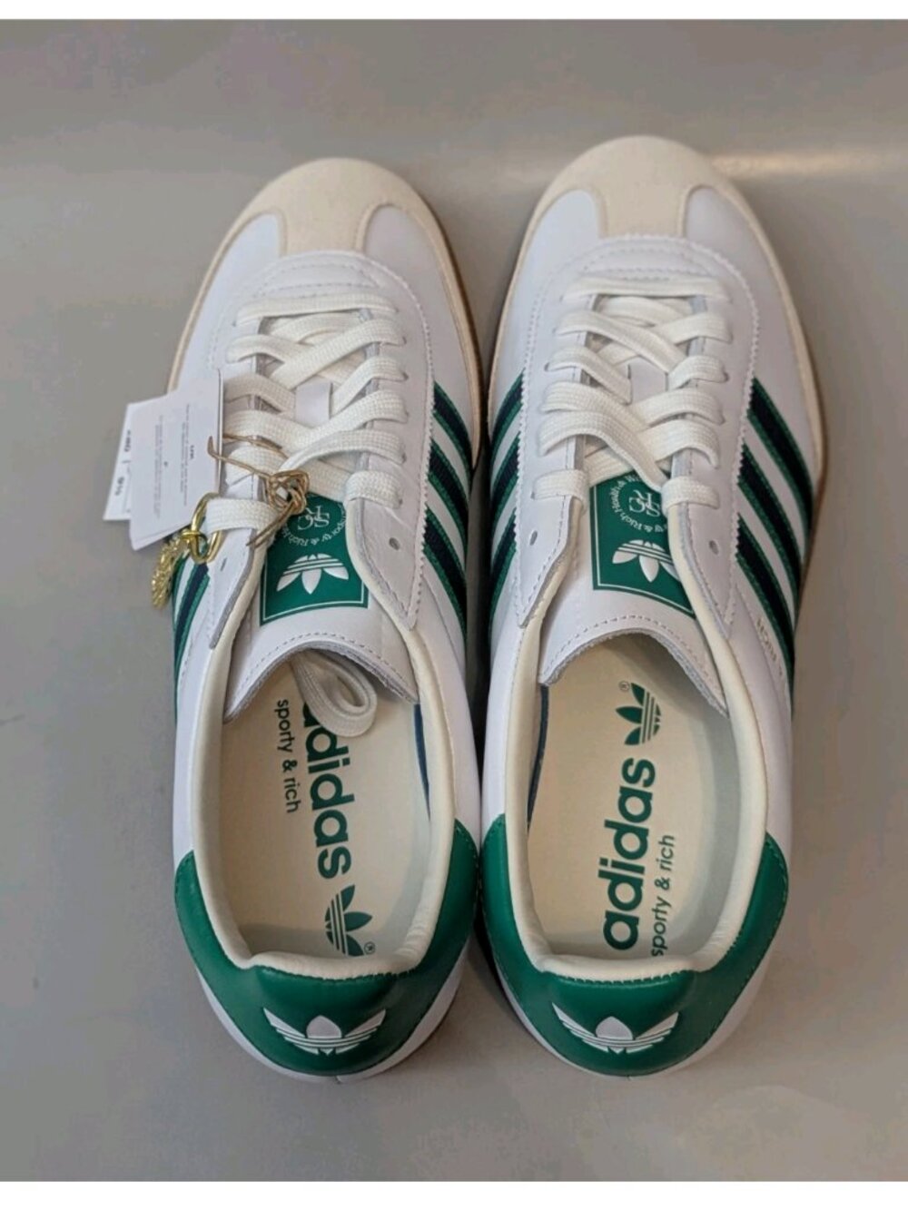 adidas Sporty & Rich AS 250 Mens 11.5 White Green JQ1353 - Picture 10 of 16